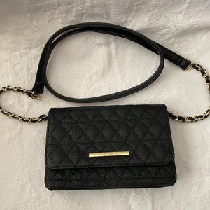 Steve Madden Black Terry Quilted Crossbody or Clutch